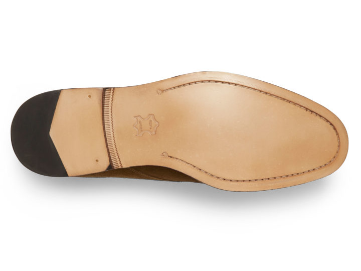 Italian leather sole on the Billy Ruffian Chukka Boot in Snuff suede